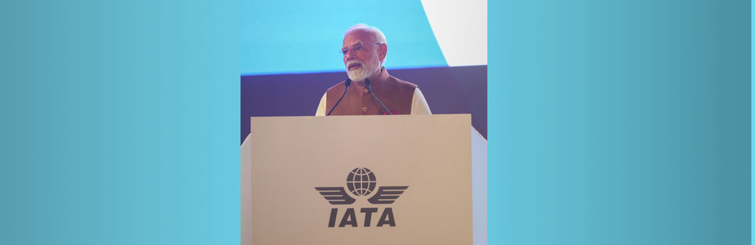 PM addressing at the International Air Transport Association’s 81st Annual General Meeting in Bharat Mandapam, New Delhi