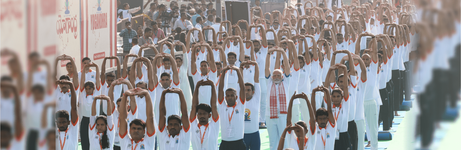 PM participated in the 11th International Day of Yoga celebrations at Visakhapatnam, in Andhra Pradesh