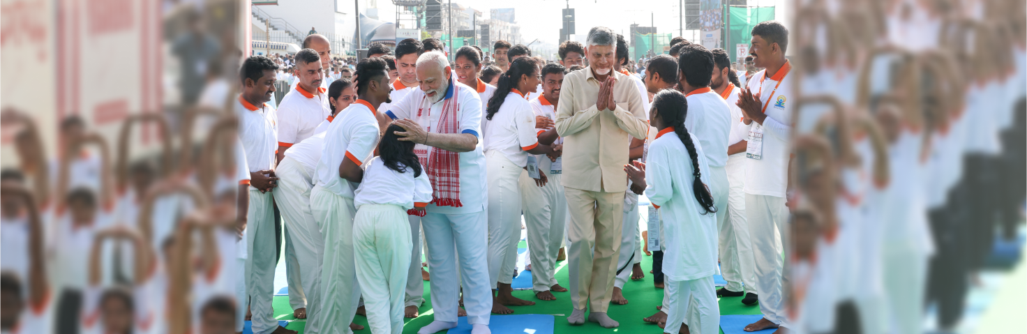PM participated in the 11th International Day of Yoga celebrations at Visakhapatnam, in Andhra Pradesh