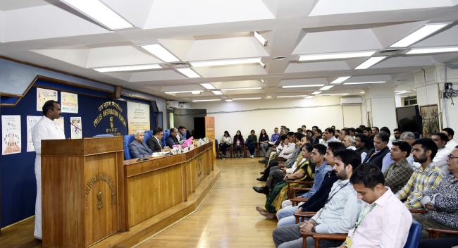 The Minister of State for Information and Broadcasting and Parliamentary Affairs, Dr. L. Murugan in a group photograph at the prize distribution ceremony during Vigilance Awareness Week, in New Delhi on March 12, 2025