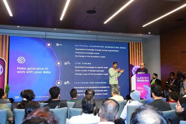 Masterclass of WAVES 2025 - How Cloud technology can help in scaling the business of startup in M&E domain in Mumbai, Maharashtra on May 04, 2025.