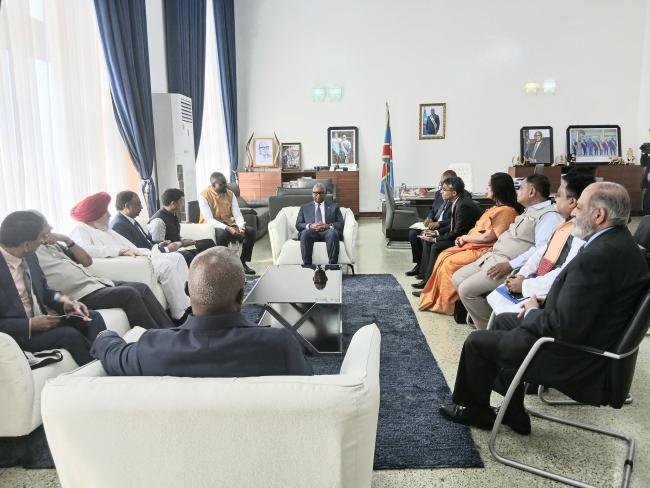 All-party Indian Parliamentary delegation led by Dr. Shrikant Eknath Shinde met HE Mr. Jean-Michel Sama Lukonde Kyenge, President of the Senate of DR Congo.