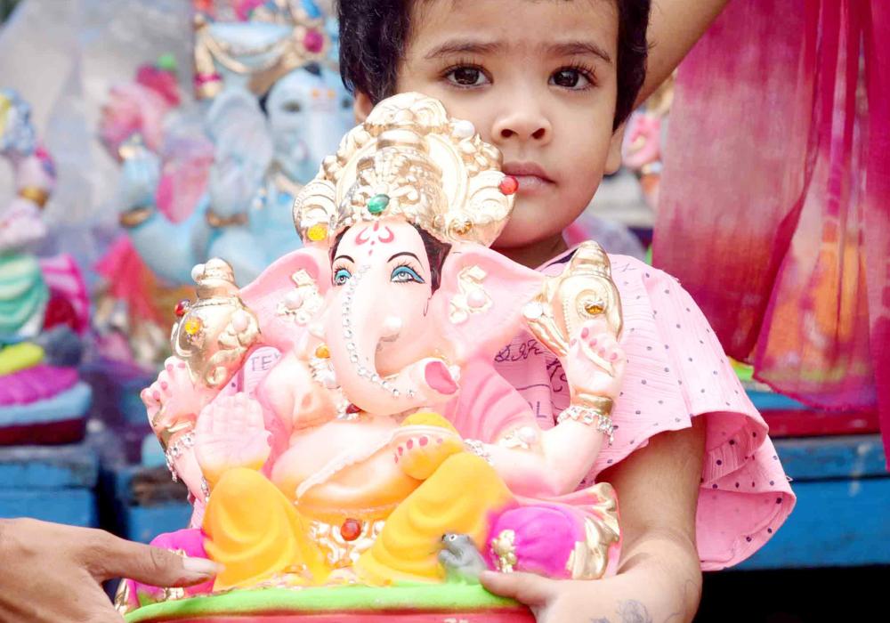 Glimpses of the Preparations for auspicious occasion of Ganesh Chaturthi Festival, in New Delhi on September 07, 2024.