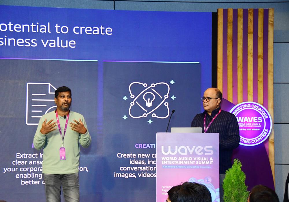 Masterclass of WAVES 2025 - How Cloud technology can help in scaling the business of startup in M&E domain in Mumbai, Maharashtra on May 04, 2025.