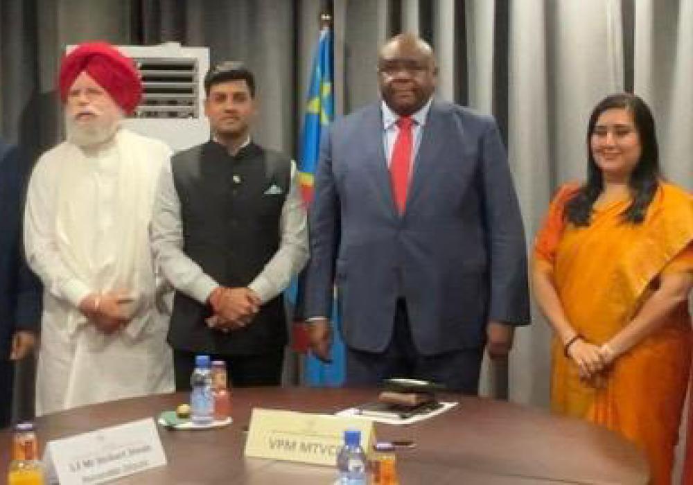 All-party Indian Parliamentary delegation led by Dr. Shrikant Eknath Shinde met HE Mr. Jean-Michel Sama Lukonde Kyenge, President of the Senate of DR Congo.