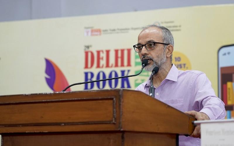 The Principal Director General, Publications Division, Sh. Bhupendra Kainthola addressing the vibrant book release event of latest comic book series “Chhota Bheem” published by the Publications Division held at Bharat Mandapam, in New Delhi on August 08, 2025.