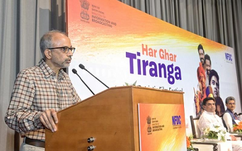 On Aug 11, 2025, Principal Director General Bhupendra Kainthola addressed the ‘Har Ghar Tiranga’ Patriotic Film Festival by I&B Ministry and NFDC at Siri Fort Auditorium.