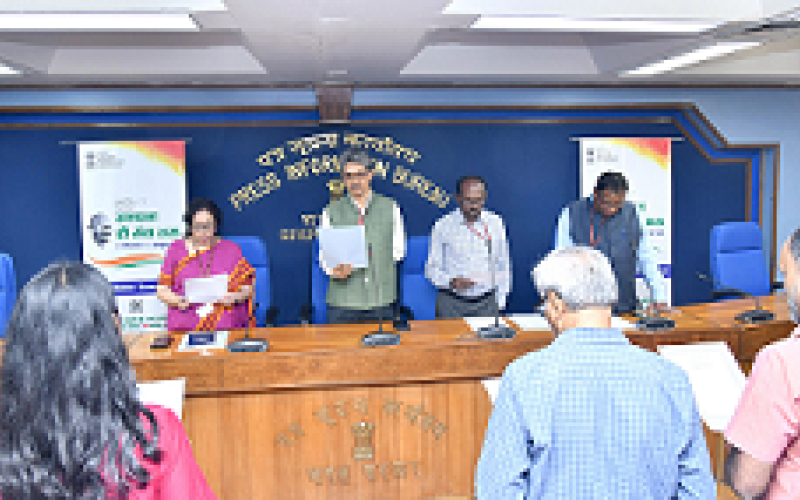 Glimpses of the Swachhata Pledge in view of “Swachhata Hi Sewa (SHS)- 2025” campaign at Shastri Bhawan, in New Delhi on September 22, 2025.