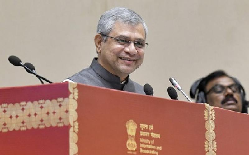Union Minister Shri Ashwini Vaishnaw addressed the 71st National Film Awards at Vigyan Bhavan, New Delhi on September 23, 2025, with Secretary Shri Sanjay Jaju also addressed the ceremony.