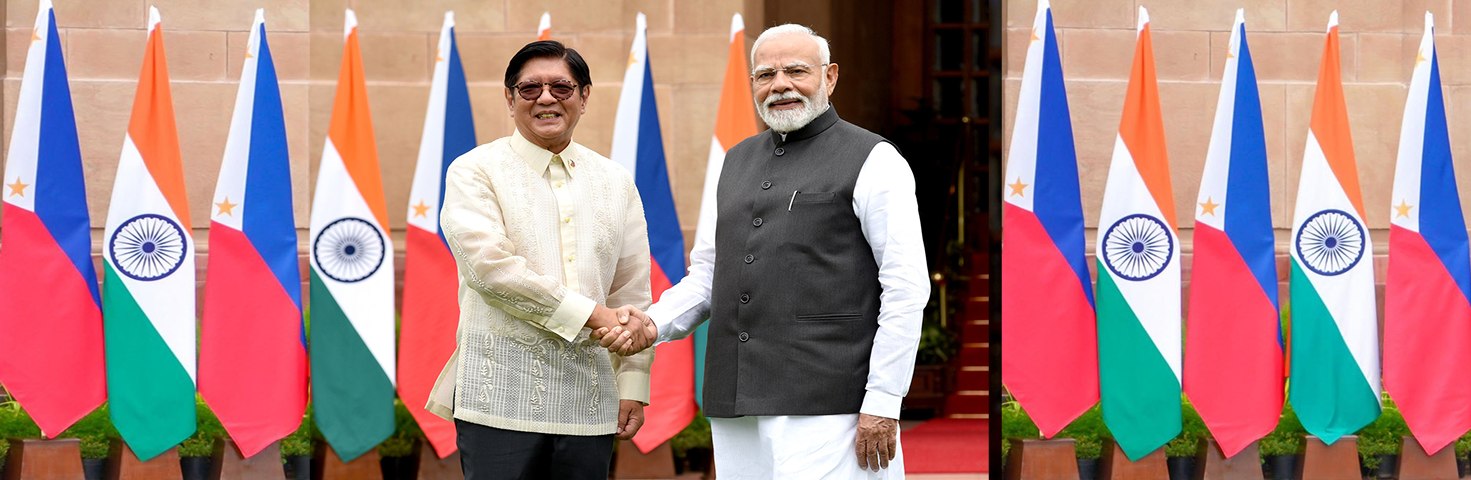 PM meets the President of the Republic of Philippines, Mr. Ferdinand Romualdez Marcos Jr. at Hyderabad House, in New Delhi
