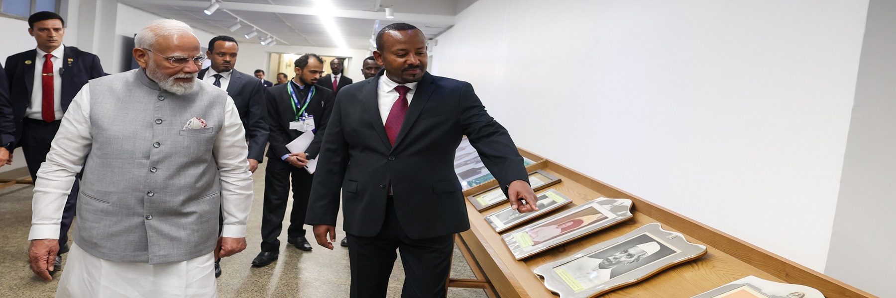 PM visited the Museum along with the Ethiopian Prime Minister, Dr. Abiy Ahmed Ali at Ethiopian National Palace, in Addis Ababa, Ethiopia
