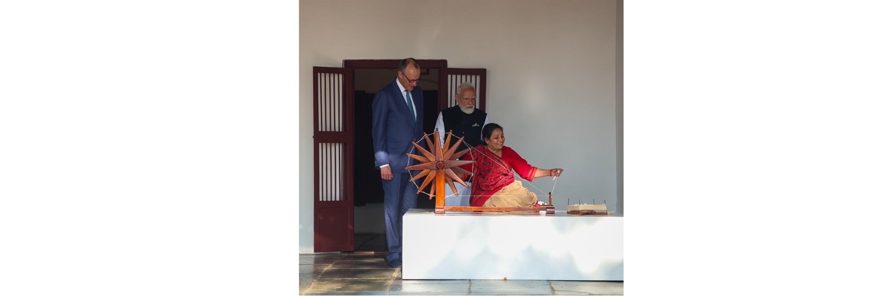PM along with the Chancellor of Germany, Mr. Friedrich Merz visited the Sabarmati Ashram at Ahmedabad, in Gujarat