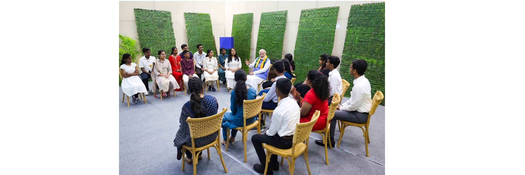 PM interacting with Exam Warriors during the 2nd episode of 9th edition of Pariksha Pe Charcha 2026, in New Delhi