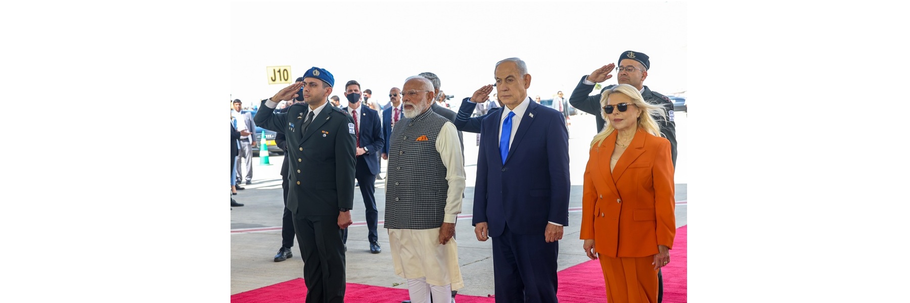 PM arrives at Ben Gurion International Airport, in Israel.