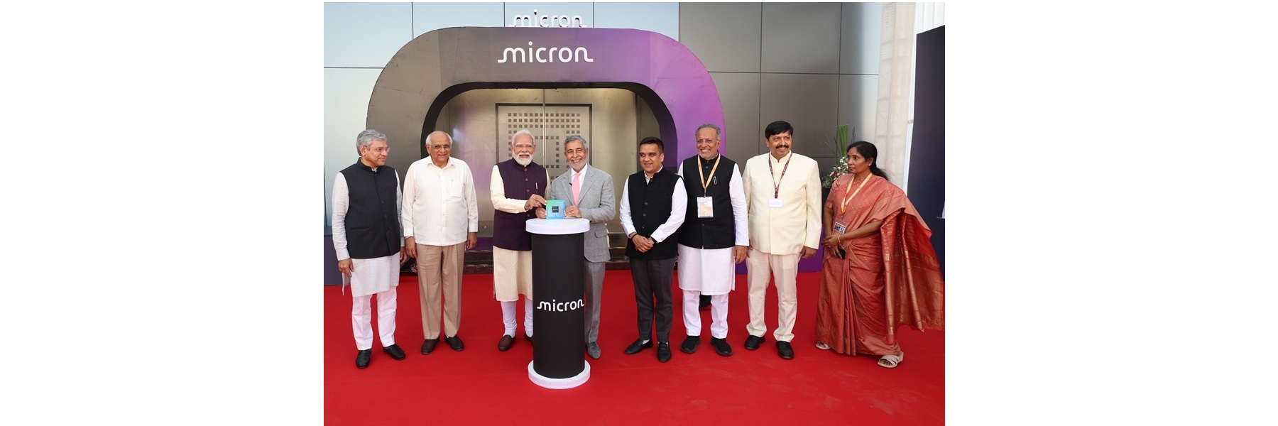 PM inaugurates Micron Technology’s Semiconductor Assembly, Test and Packaging (ATMP) facility (by Chip insertion) at Sanand, in Gujarat