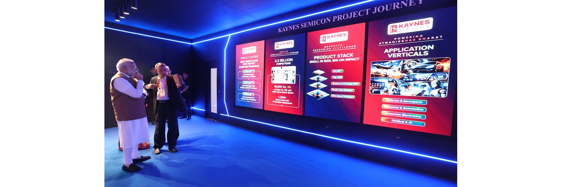 प्रधानमंत्री ने गुजरात के अहमदाबाद में केन्स परियोजना का अवलोकन किया।