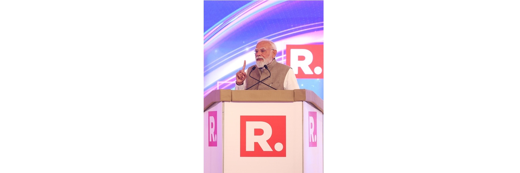 प्रधानमंत्री नई दिल्ली में आयोजित रिपब्लिक समिट-2026 में सभा को संबोधित कर रहे हैं।