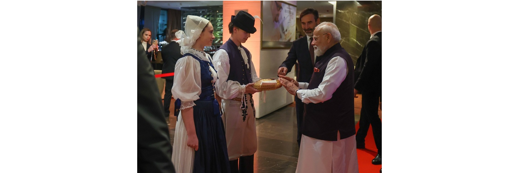 PM receives warm welcome by Indian Community on his arrival at Bratislava, in Slovakia.PM receives warm welcome by Indian Community on his arrival at Bratislava, in Slovakia.