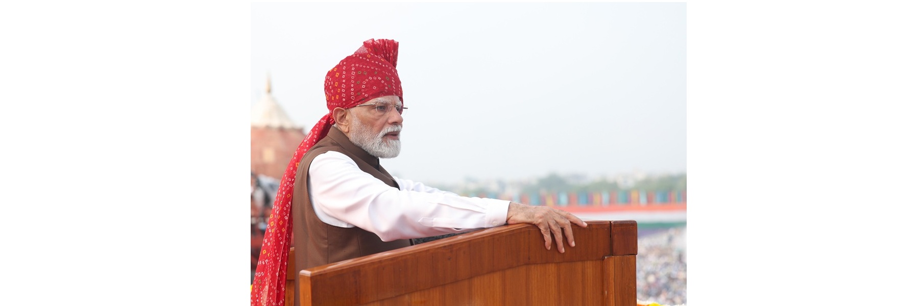 प्रधानमंत्री 80वें स्वतंत्रता दिवस के अवसर पर दिल्ली के लाल किले से राष्ट्र को संबोधित कर रहे हैं।