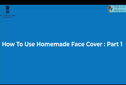 Video on use of reusable face cover(English) Part 1