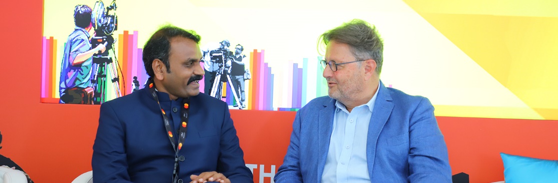 HMoS Shri L Murugan in conversation with Mr. Jerome Paillard, Executive Director, Cannes Marche’ du Film