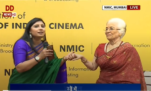 Veteran actresses Asha Parekh speaks at NMIC Museum inauguration in Mumbai