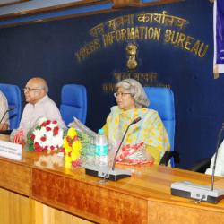 The Additional Secretary, Ministry of Information and Broadcasting, Ms. Jayashree Mukherjee and other dignitaries at a function