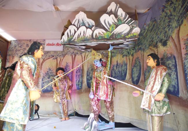 Glimpses of the Laxmi Narayan Temple (Birla Mandir) on the auspicious occasion of Shri Krishna Janmashtami, in New Delhi on August 26, 2024.