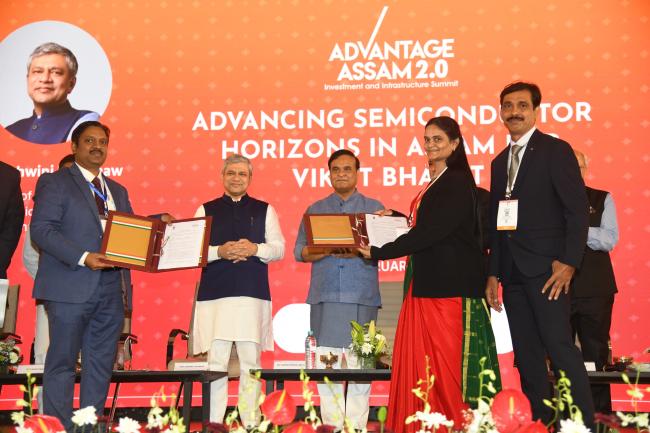 Shri Ashwini Vaishnaw attends 'Advancing Semiconductor Horizons in Assam for Viksit Bharat' session at Advantage Assam 2.0 Summit on February 25, 2025.