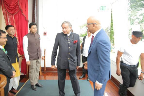 The All-Party Indian Parliamentary Delegation led by Dr Shashi Tharoor, Hon’ble Member of Parliament called on H.E. Dr Bharrat Jagdeo, Hon’ble Vice President of Guyana.