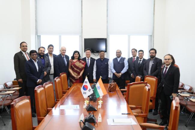 The All-Party Parliamentary Delegation, led by MP Shri Sanjay Kumar Jha, met Mr. Yun Ho-jung, Chairperson of the Korea-India Parliamentary Friendship Group of the Korean National Assembly and briefed him on Operation Sindoor.