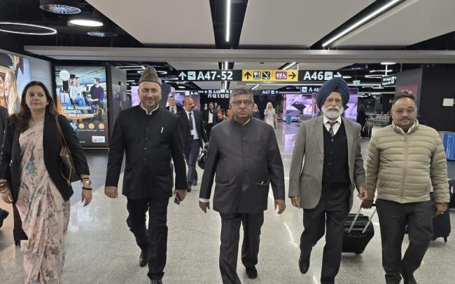 All Party delegation led by Shri Ravi Shankar Prasad, MP, arrived in Rome. They were received by Ambassador Vani Rao.