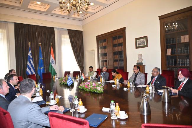 All Party delegation led by Member of Parliament Ms Kanimozhi arrives in Athens, Greece.