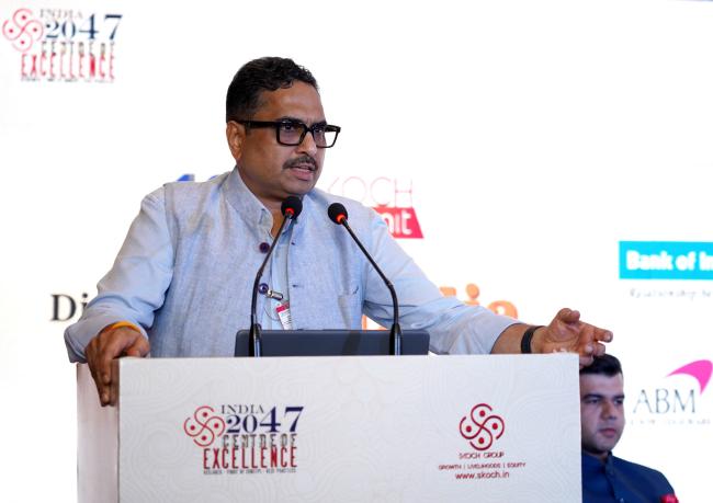 The Minister of State for Information and Broadcasting and Parliamentary Affairs, Dr. L. Murugan addressing at the release of the book of ModiNomics: The Journey of Inclusive Growth by Shri Sameer Kochhar, Chairman of the SKOCH Group, in New Delhi on September 20, 2025.