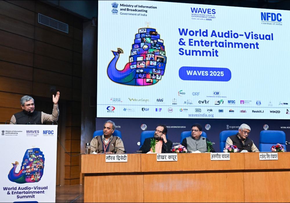 On January 27, 2025, Union Minister Ashwini Vaishnaw launched WAVES Bazaar, the Global-e-marketplace WAVES CIC Challenge ‘Wah Ustad,’ and WAVES Awards at National Media Centre, New Delhi.