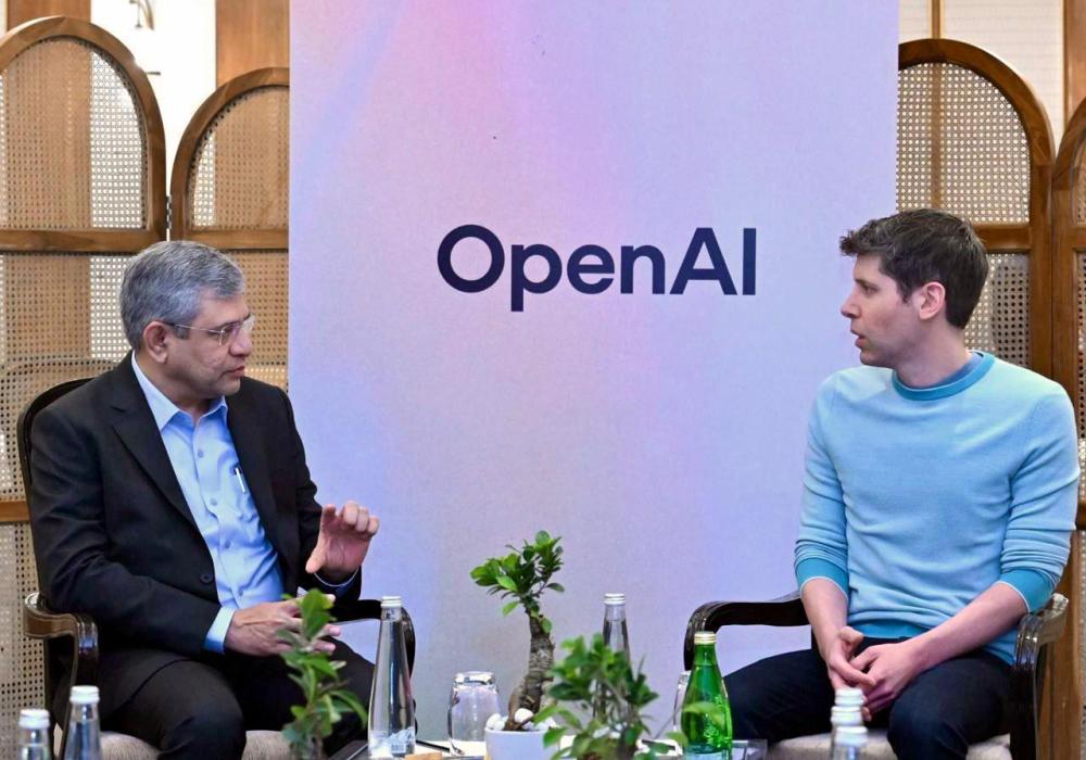 Shri Ashwini Vaishnaw met OpenAI CEO Sam Altman in New Delhi to discuss building the AI stack.